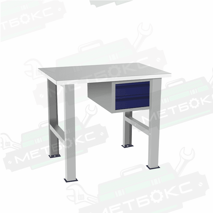 Верстак бестумбовый с подвесным ящиком ВП-Э купить в Волгограде Верстак бестумбовый с подвесным ящиком ВП-Э купить в Волгограде