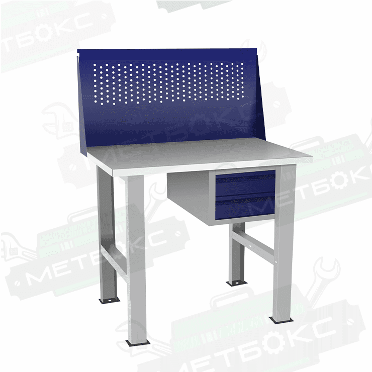 Верстак бестумбовый с подвесным ящиком ВП-Э с экраном купить в Волгограде Верстак бестумбовый с подвесным ящиком ВП-Э с экраном купить в Волгограде