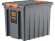 Контейнер особопрочный Rox Box PRO 50 (500х390х390 мм с крышкой и клипсами, на роликах, антрацит) купить в Волгограде