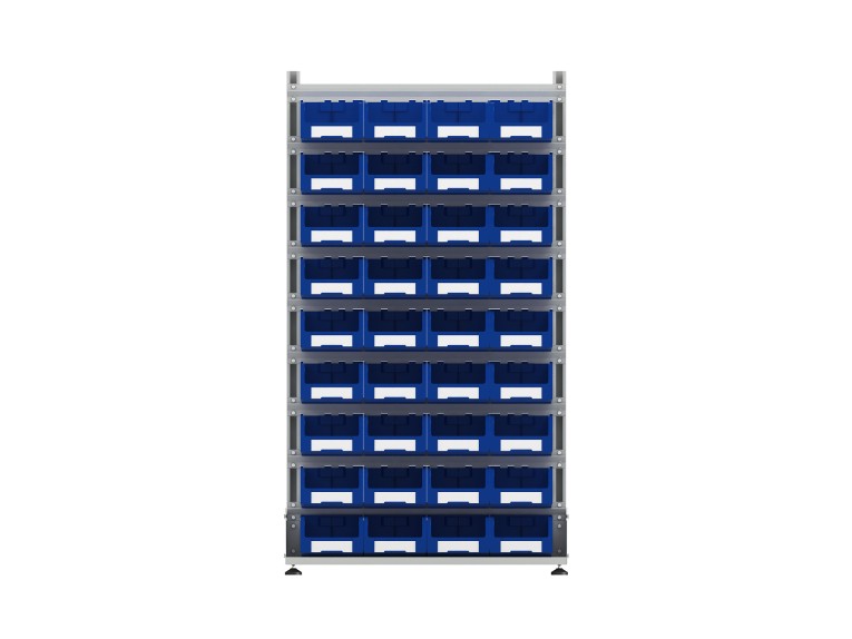 Стеллаж для пластиковых лотков SORTEX односторонний 1800x1000x450.03 купить в Волгограде