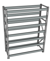 Стеллаж грузовой СГР 2000x1500x1000 7 полок (без настила) Стеллаж грузовой СГР 2000x1500x1000 7 полок (без настила)