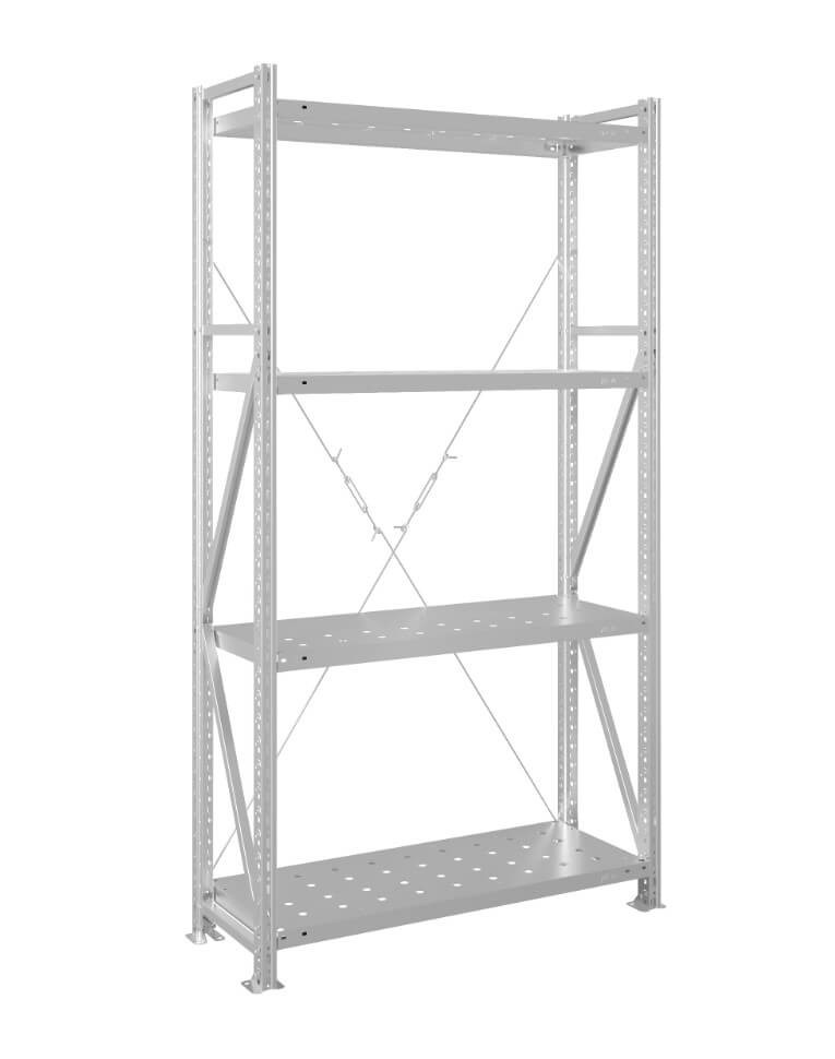 Стеллаж MS U 2500x1200x500 4 полки (350 кг, перф) купить в Волгограде Стеллаж MS U 2500x1200x500 4 полки (350 кг, перф) купить в Волгограде