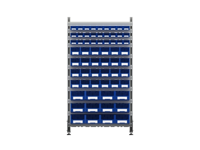 Стеллаж для пластиковых лотков SORTEX односторонний 1800x1000x450.05 купить в Волгограде