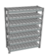 Стеллаж грузовой СГР 2500x1800x500 7 полок (металл) Стеллаж грузовой СГР 2500x1800x500 7 полок (металл)