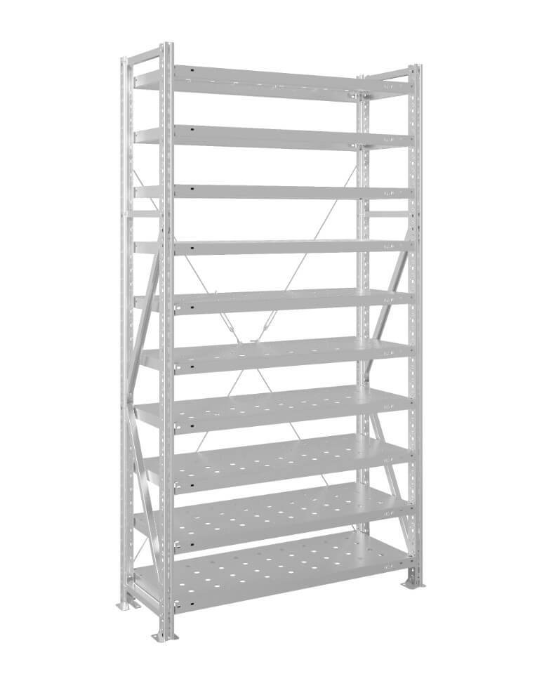 Стеллаж MS U 2000x1500x400 10 полок (200 кг, перф) купить в Волгограде Стеллаж MS U 2000x1500x400 10 полок (200 кг, перф) купить в Волгограде
