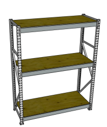 Стеллаж грузовой СГР 3000x900x1000 3 полки (фанера) Стеллаж грузовой СГР 3000x900x1000 3 полки (фанера)