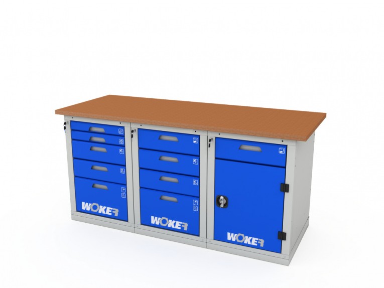 Верстак трехтумбовый WOKER PRO 3542.1800 купить в Волгограде Верстак трехтумбовый WOKER PRO 3542.1800 купить в Волгограде